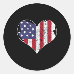 Usa Flag  Classic Round Sticker