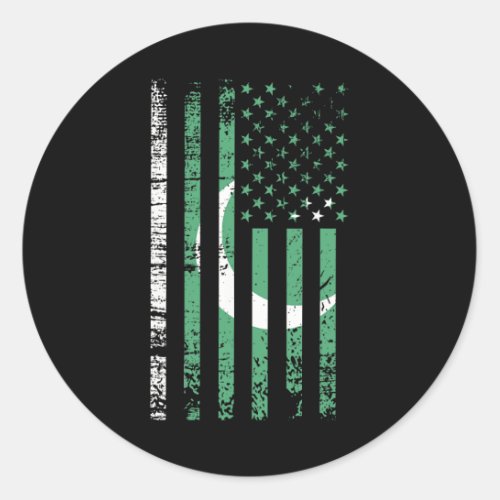 Usa Flag  Classic Round Sticker