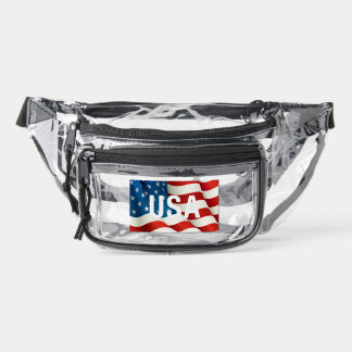USA Flag Clear Stadium Approved Fanny Pack