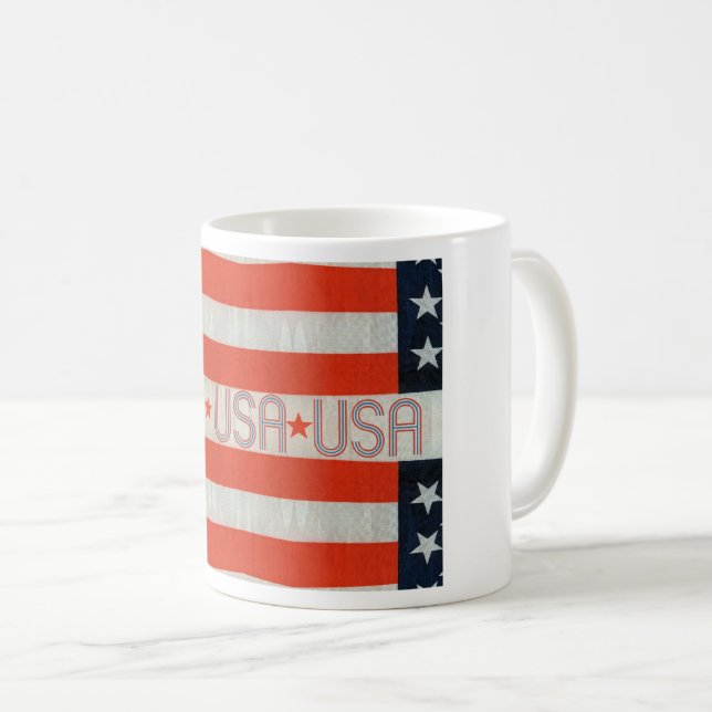 USA Flag Coffee Mug (Front Right)
