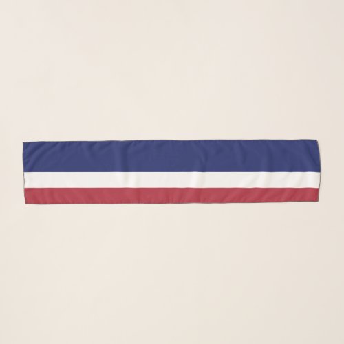 USA Flag Colors Blue White Red Striped Scarf