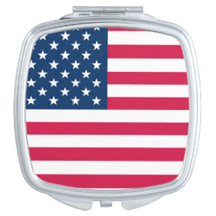 USA Flag Compact Mirror
