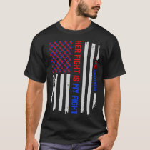 USA Flag Congenital Heart Disease CHD Awareness T-Shirt