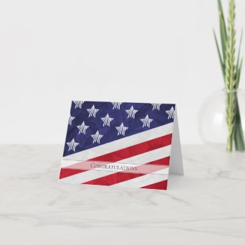 Usa Flag Congratulations On Becoming Us Citizen Card by katz_d_zynes at Zazzle
