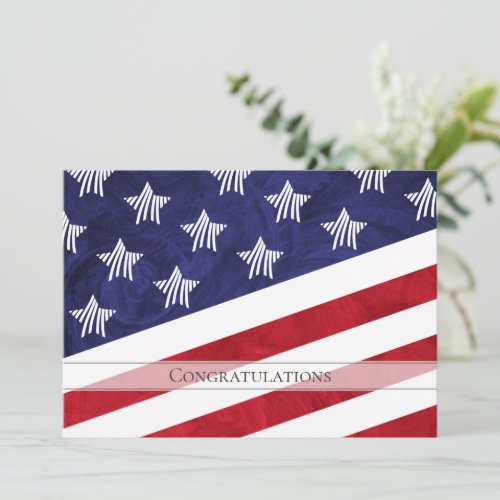 USA flag congratulations on becoming US citizen Card