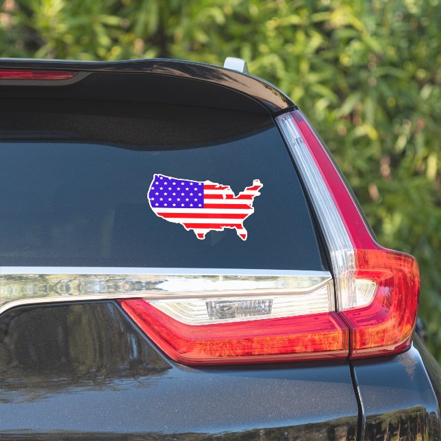 USA Flag Country Patriotic American Sticker (Car Side)
