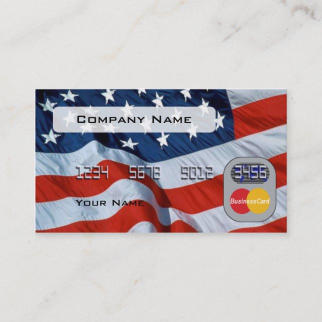 Usa Flag Credit Card (Front)