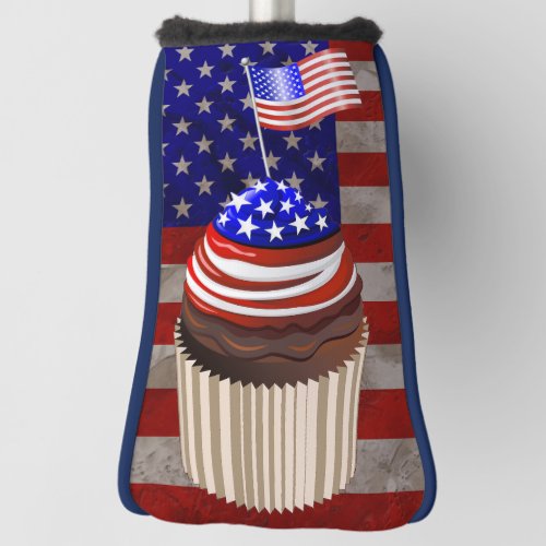 USA Flag Cupcakes Pattern Hanging Tapestry Golf Head Cover