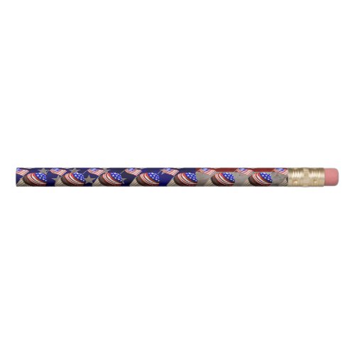 USA Flag Cupcakes Pattern Pencil