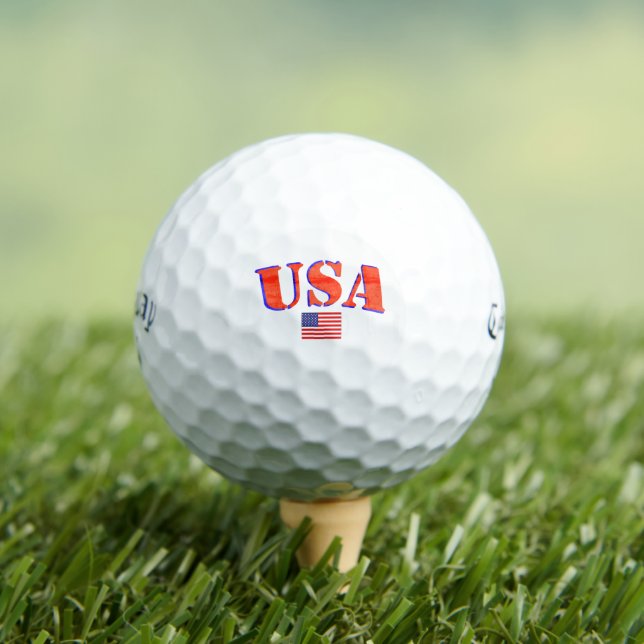 USA Flag, Custom Callaway Golf Balls (Insitu Tee)