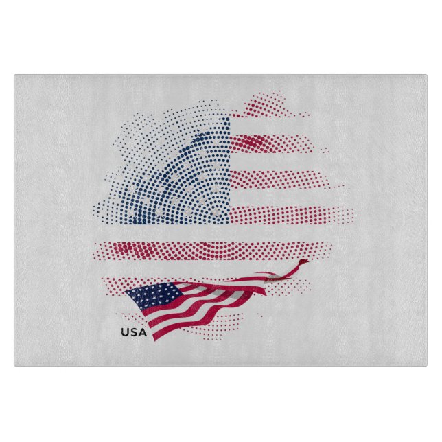 USA flag Cutting Board (Front)