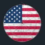 USA Flag Dart Board<br><div class="desc">Celebrate American pride with this USA Flag Stone Magnet featuring a natural stone surface adorned with the classic red, white, and blue stars and stripes. Perfect for decorating your refrigerator, office board, or any magnetic surface, this durable magnet adds a touch of rustic patriotism to your space. Handmade and unique,...</div>
