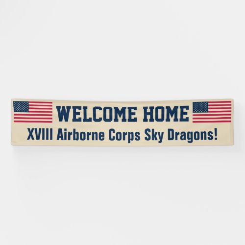 USA Flag Desert Welcome Home Custom Banner