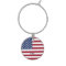 USA Flag Design Wine Charm