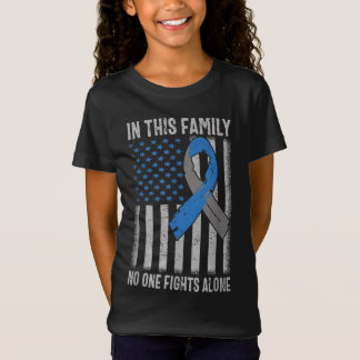 USA Flag Diabetes Type 1 Awareness Family Support T-Shirt