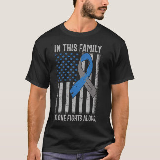 USA Flag Diabetes Type 1 Awareness Family Support T-Shirt
