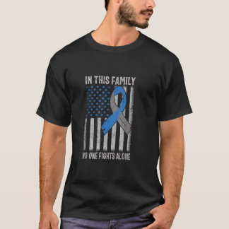 USA Flag Diabetes Type 1 Awareness Family Support  T-Shirt