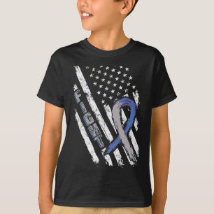 Usa Flag Diabetes Type 1 Awareness Family Support T-Shirt
