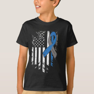 Usa Flag Diabetes Type 1 Awareness Family Support T-Shirt