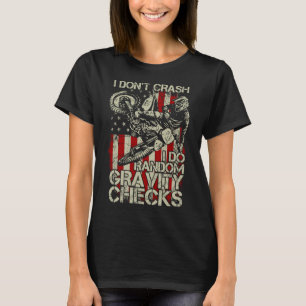 USA Flag Dirt Bike For Men Women Dirtbike Motorcyc T-Shirt