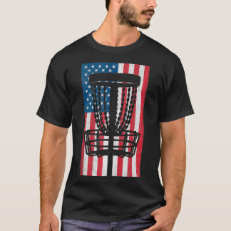 USA Flag Disk Golf T-Shirt