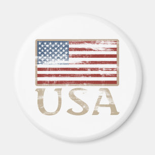 USA Flag Distressed Magnet