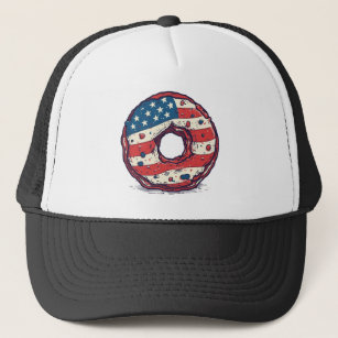 🍩 USA flag donut Trucker Hat
