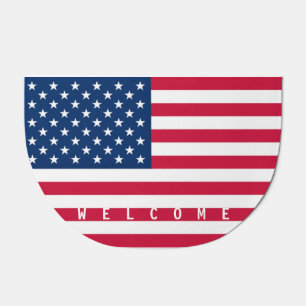 USA Flag Doormat American Patriotic - Welcome