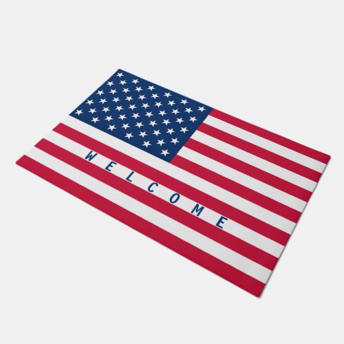 USA Flag Doormat Welcome _ Patriotic