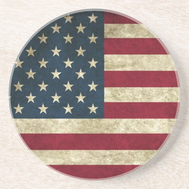 USA flag drink coaster (Front)
