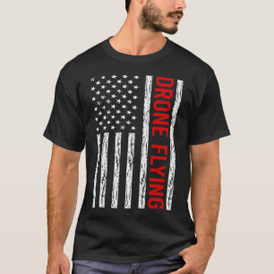 USA Flag Drone Flying Drones T-Shirt