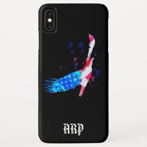   USA Flag Eagle American Red White Blue Black iPhone XS Max Case