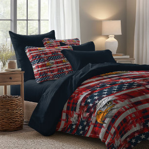 USA Flag & Eagle Duvet Celebrate Freedom in Style Cover
