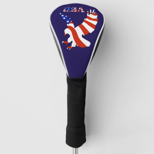 USA Flag Eagle Golf Head Cover