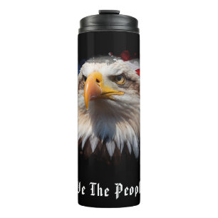 *~* USA Flag EAGLE Patriotic We The People AP16 Thermal Tumbler