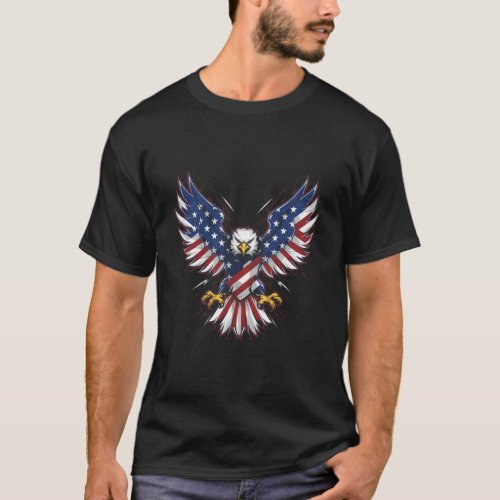 USA Flag Eagle  T_Shirt