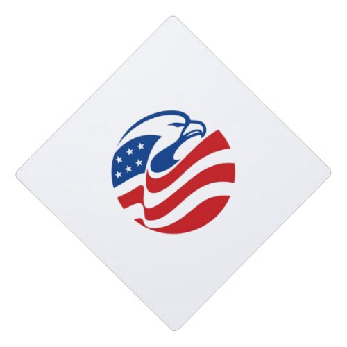 USA flag egle logo  Graduation Cap Topper