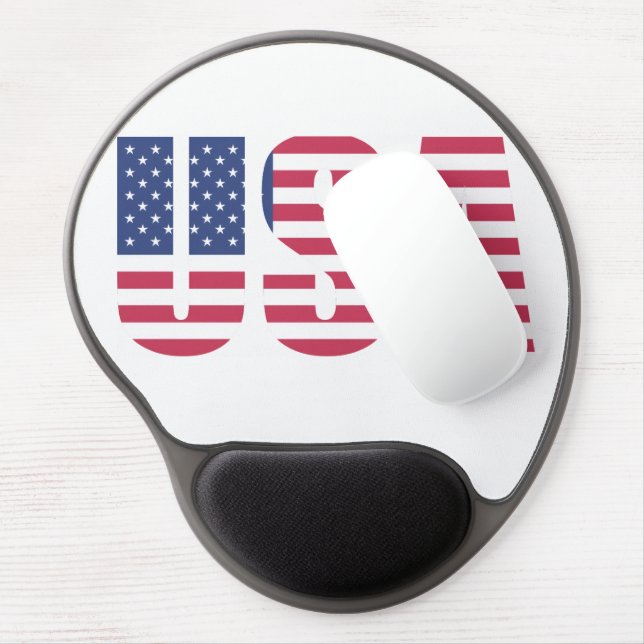 USA Flag Ergonomic Mouse Pad - Stars and Stripes  (Left Side)