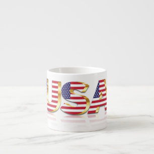 USA Flag Espresso Cup - Patriotic