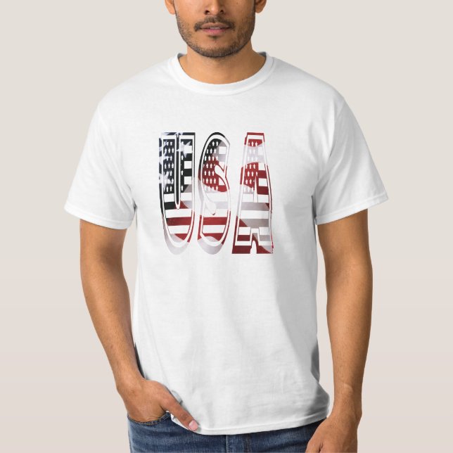 USA Flag Fabulous Colors Fun T-Shirt (Front)