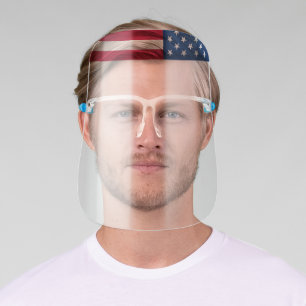 USA Flag Face Shield