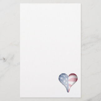 USA Flag Fade Stationery