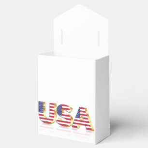 USA Flag Favor Box United States of America