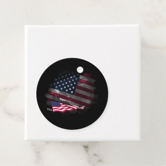 USA flag Favor Tags (In Situ)
