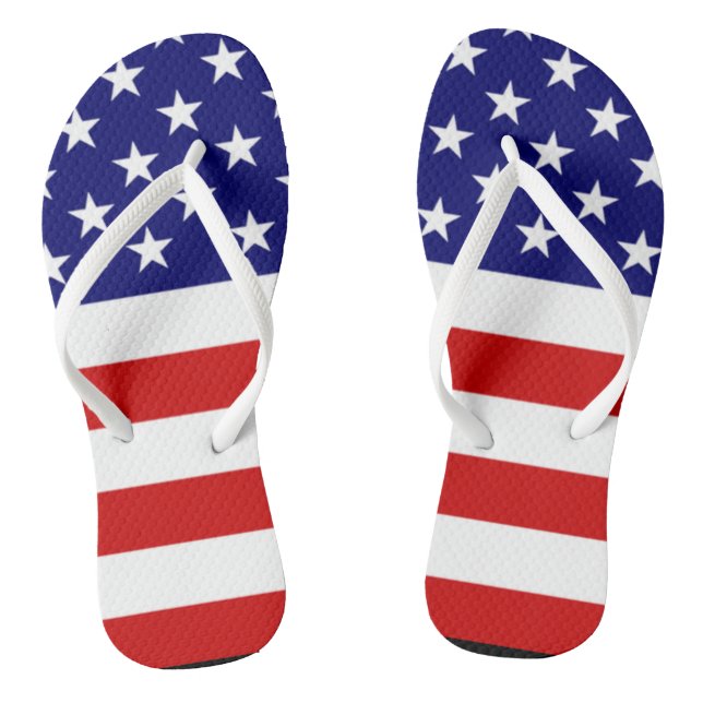 USA Flag ffcnt Flip Flops (Footbed)