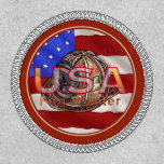 USA Flag Firefighter  Patch