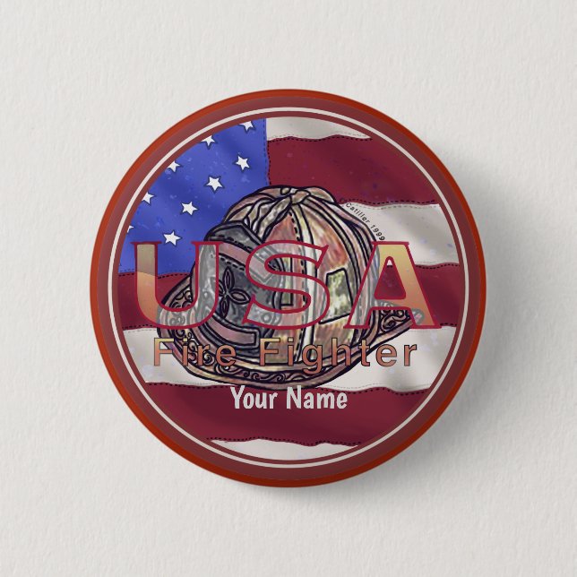 USA Flag Firefighter  pin (Front)