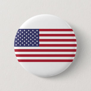 USA flag, flag of USA, American flag Button
