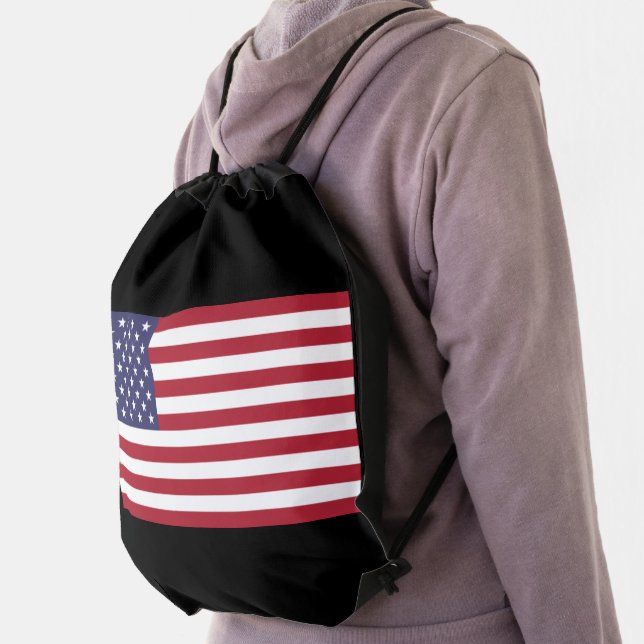 USA flag, flag of USA, American flag Drawstring Bag (Insitu)