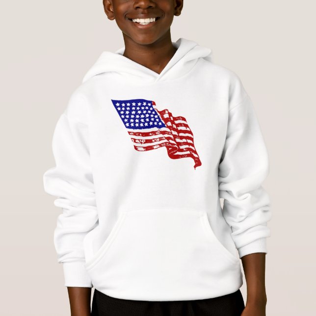 USA flag, flag of USA, American flag Hoodie (Front)